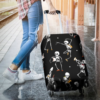 Skeleton Dance Print Luggage Cover Protector
