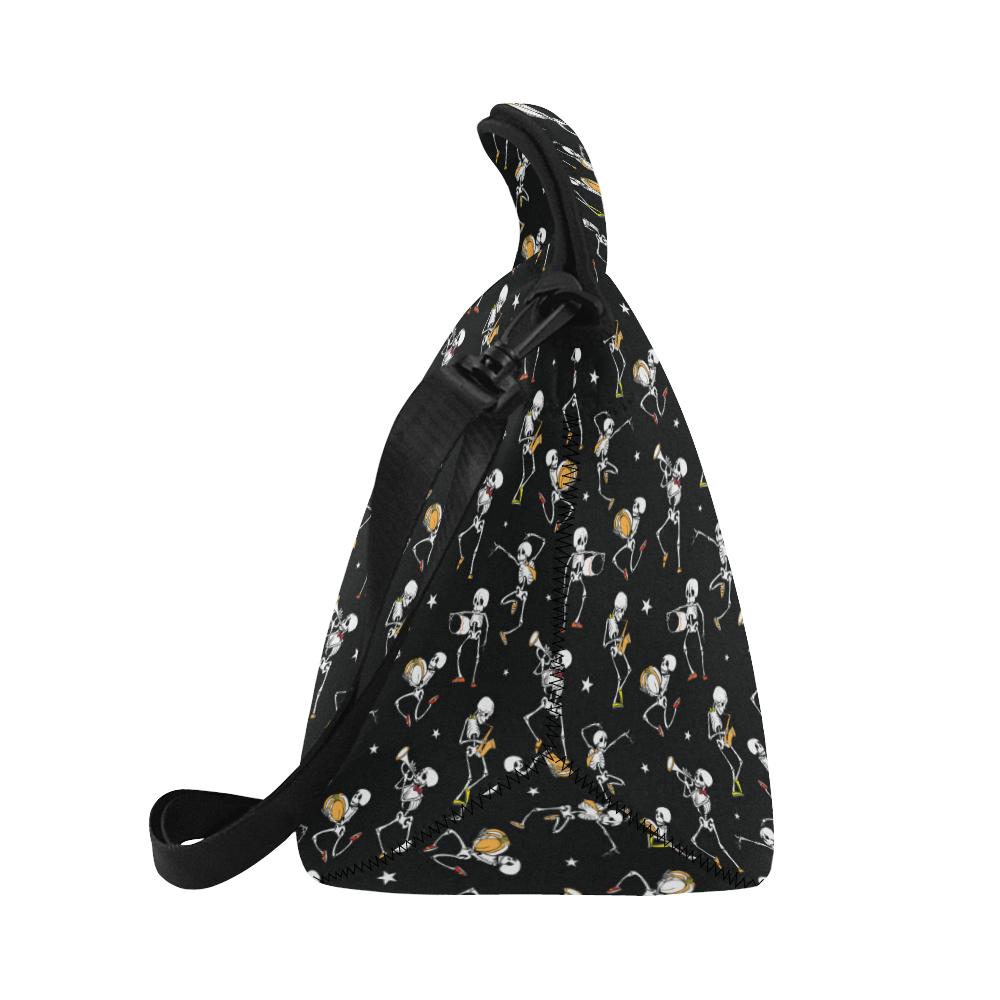 Skeleton Dance Print Neoprene Lunch Bag (Model 1669)(Large)-JTAMIGO.COM