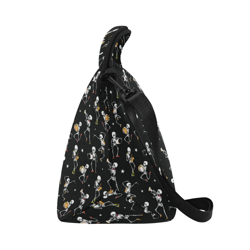 Skeleton Dance Print Neoprene Lunch Bag (Model 1669)(Large)-JTAMIGO.COM