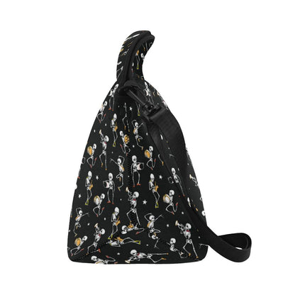 Skeleton Dance Print Neoprene Lunch Bag (Model 1669)(Large)-JTAMIGO.COM