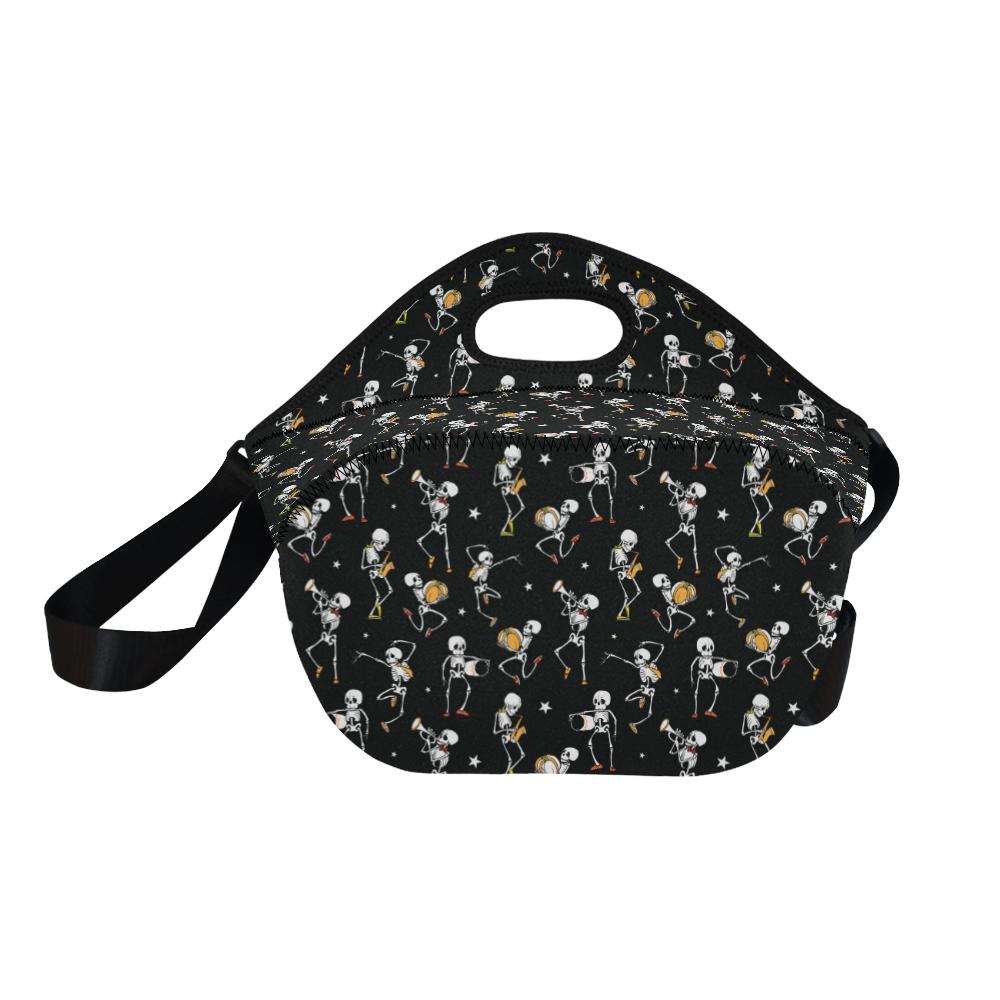 Skeleton Dance Print Neoprene Lunch Bag (Model 1669)(Large)-JTAMIGO.COM