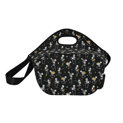 Skeleton Dance Print Neoprene Lunch Bag (Model 1669)(Large)-JTAMIGO.COM