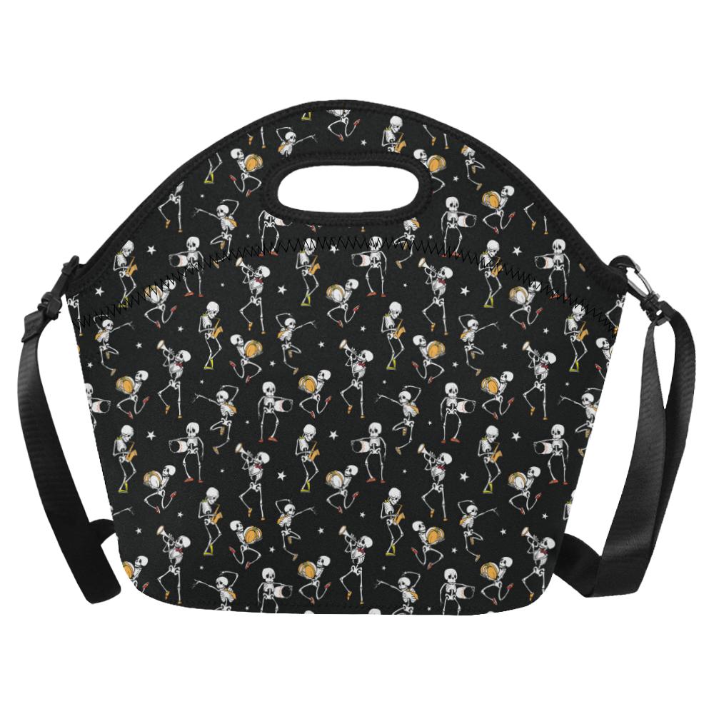 Skeleton Dance Print Neoprene Lunch Bag (Model 1669)(Large)-JTAMIGO.COM