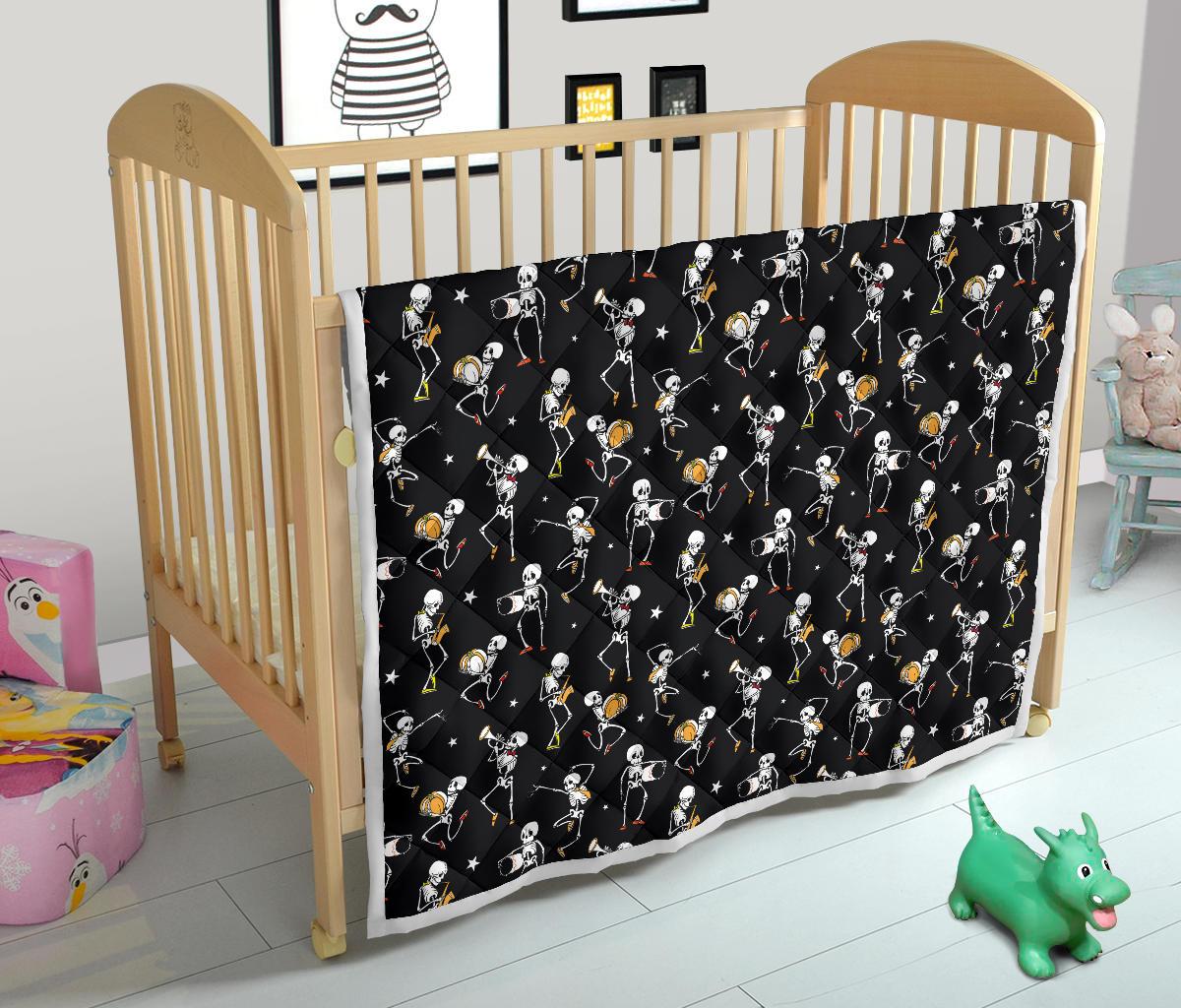 Skeleton Dance Print Premium Quilt-JTAMIGO.COM