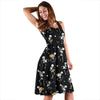 Skeleton Dance Print Sleeveless Dress