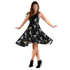 Skeleton Dance Print Sleeveless Dress