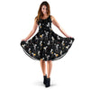 Skeleton Dance Print Sleeveless Dress