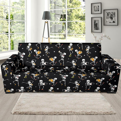 Skeleton Dance Print Sofa Slipcover-JTAMIGO.COM