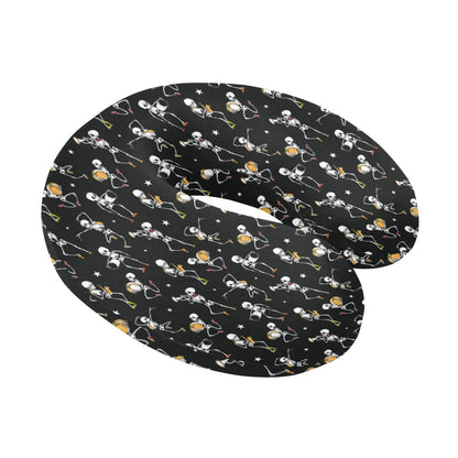 Skeleton Dance Print U-Shaped Travel Neck Pillow-JTAMIGO.COM