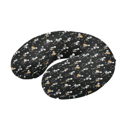 Skeleton Dance Print U-Shaped Travel Neck Pillow-JTAMIGO.COM