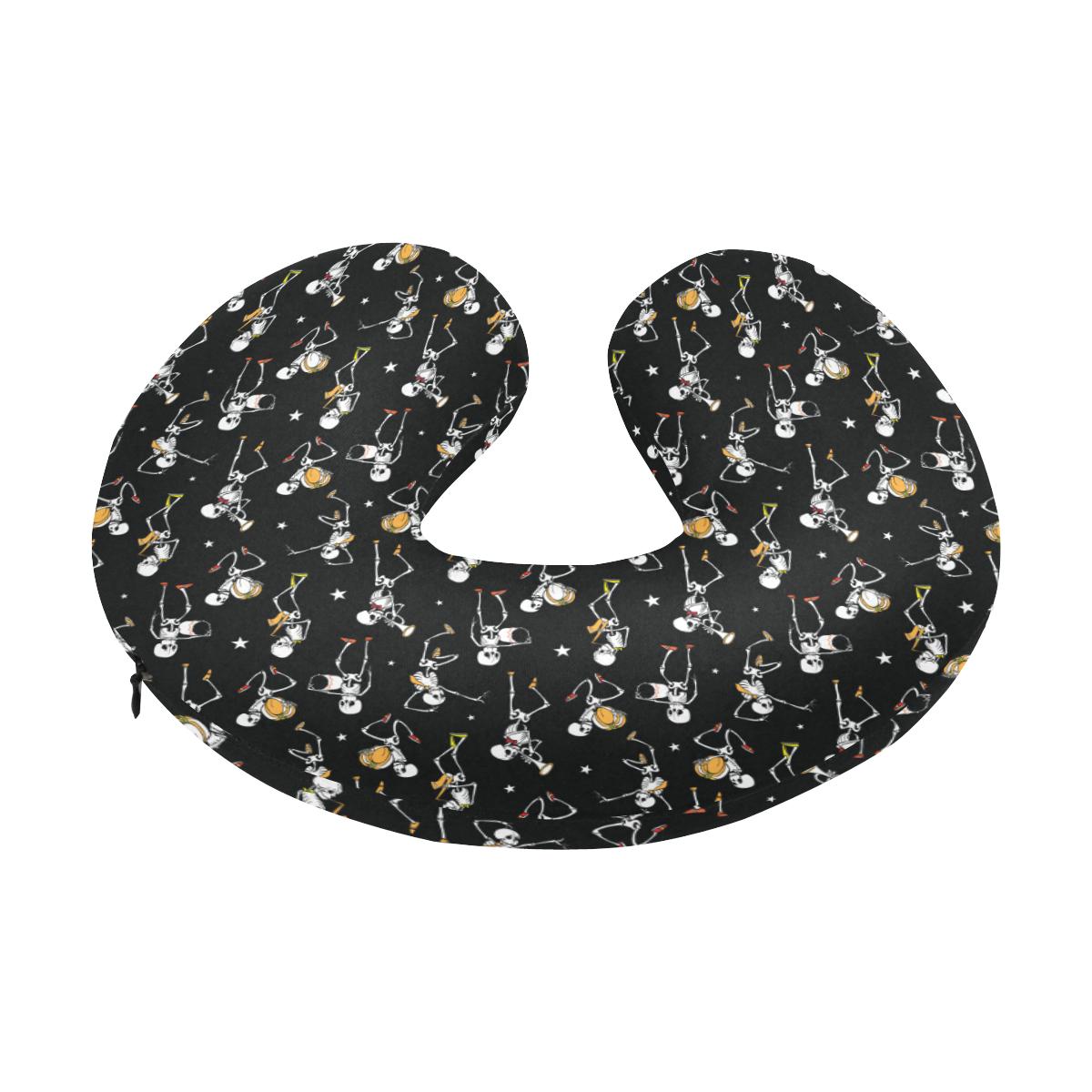 Skeleton Dance Print U-Shaped Travel Neck Pillow-JTAMIGO.COM