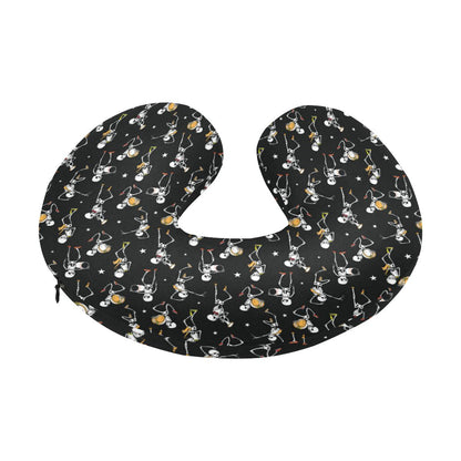 Skeleton Dance Print U-Shaped Travel Neck Pillow-JTAMIGO.COM