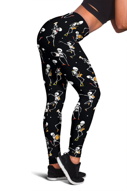 Skeleton Dance Print Women Leggings