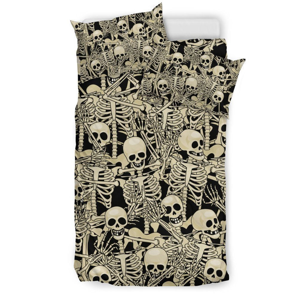 Skeleton Design Print Duvet Cover Bedding Set