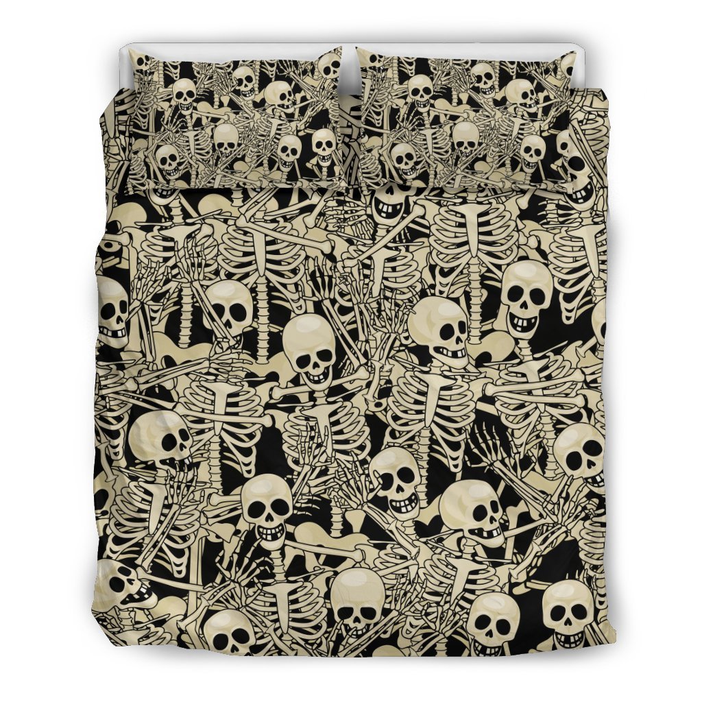 Skeleton Design Print Duvet Cover Bedding Set