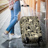 Skeleton Design Print Luggage Cover Protector