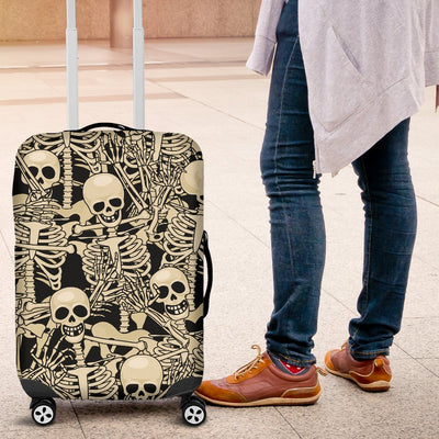 Skeleton Design Print Luggage Cover Protector