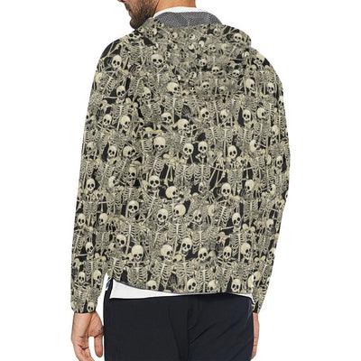 Skeleton Design Print Men Windbreaker Jacket-JTAMIGO.COM