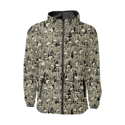 Skeleton Design Print Men Windbreaker Jacket-JTAMIGO.COM