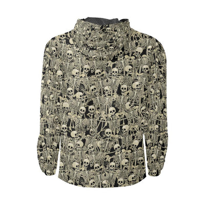 Skeleton Design Print Men Windbreaker Jacket-JTAMIGO.COM