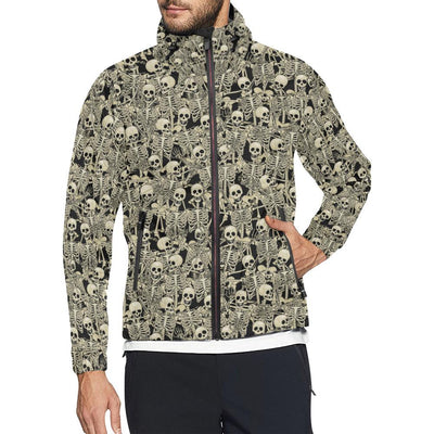 Skeleton Design Print Men Windbreaker Jacket-JTAMIGO.COM