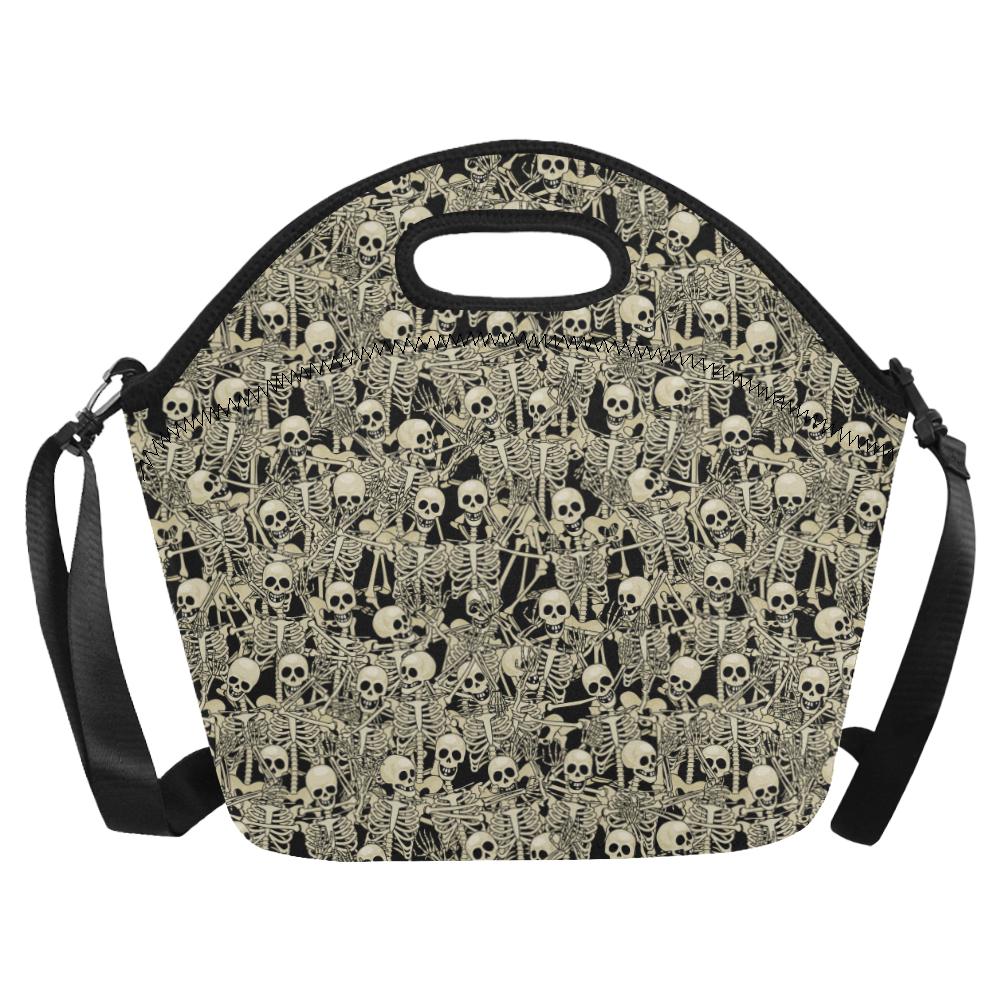 Skeleton Design Print Neoprene Lunch Bag (Model 1669)(Large)-JTAMIGO.COM
