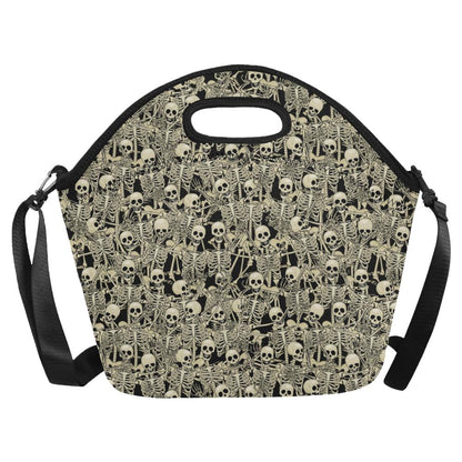 Skeleton Design Print Neoprene Lunch Bag (Model 1669)(Large)-JTAMIGO.COM