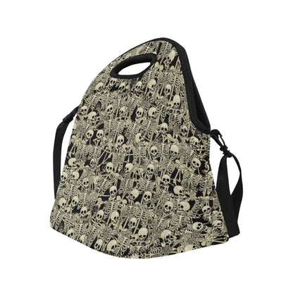 Skeleton Design Print Neoprene Lunch Bag (Model 1669)(Large)-JTAMIGO.COM