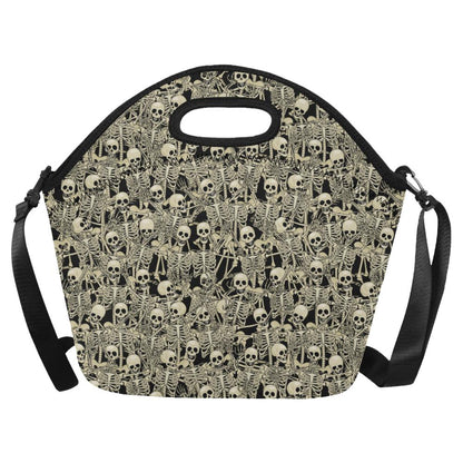 Skeleton Design Print Neoprene Lunch Bag (Model 1669)(Large)-JTAMIGO.COM