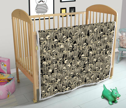 Skeleton Design Print Premium Quilt-JTAMIGO.COM