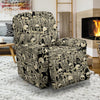 Skeleton Design Print Recliner Slipcover-JTAMIGO.COM