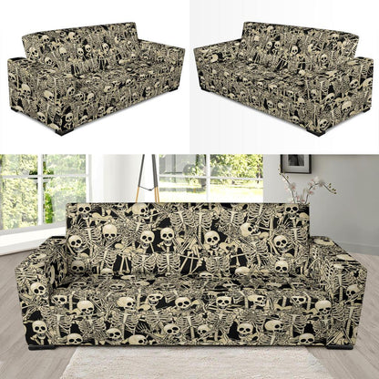 Skeleton Design Print Sofa Slipcover-JTAMIGO.COM