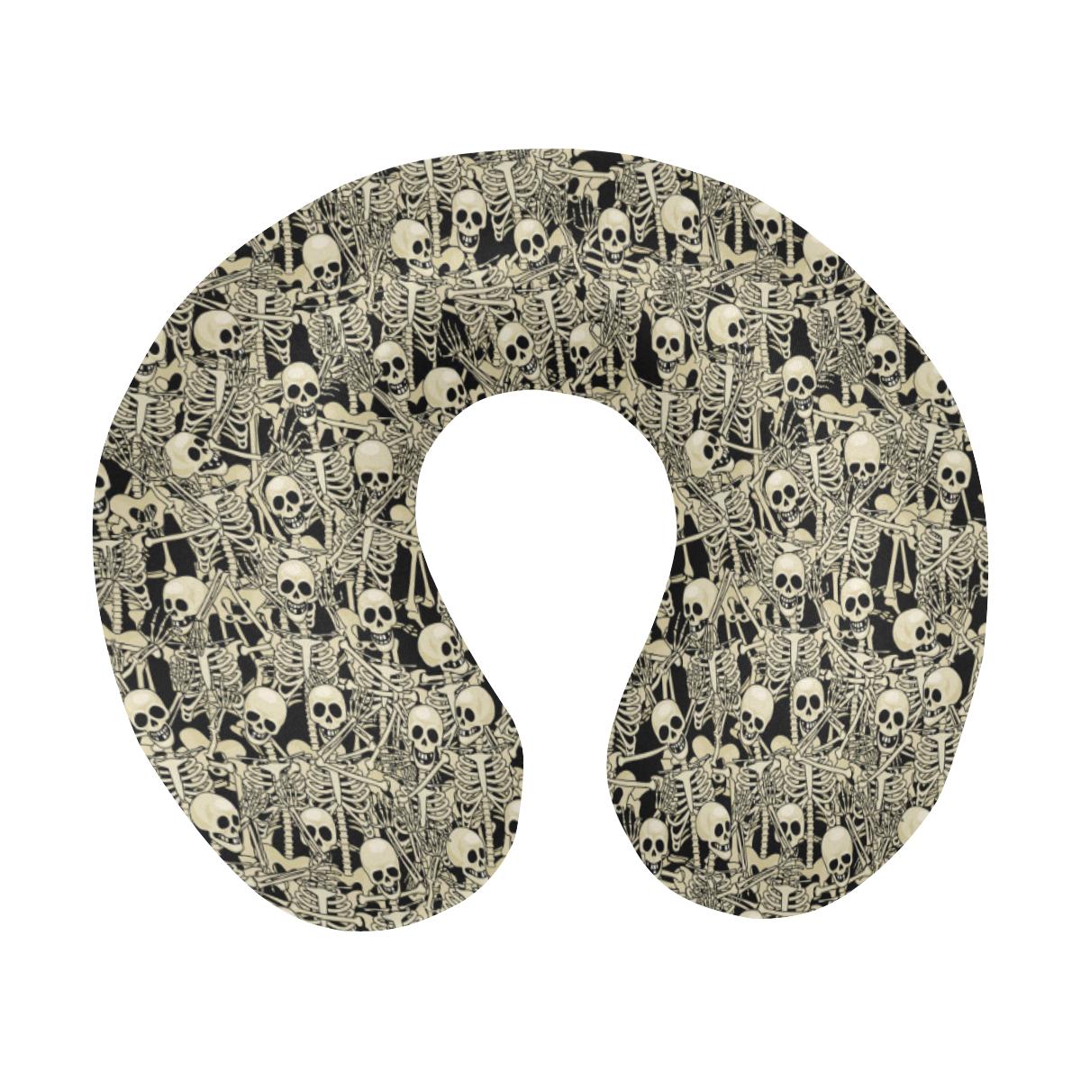 Skeleton Design Print U-Shaped Travel Neck Pillow-JTAMIGO.COM