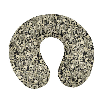 Skeleton Design Print U-Shaped Travel Neck Pillow-JTAMIGO.COM