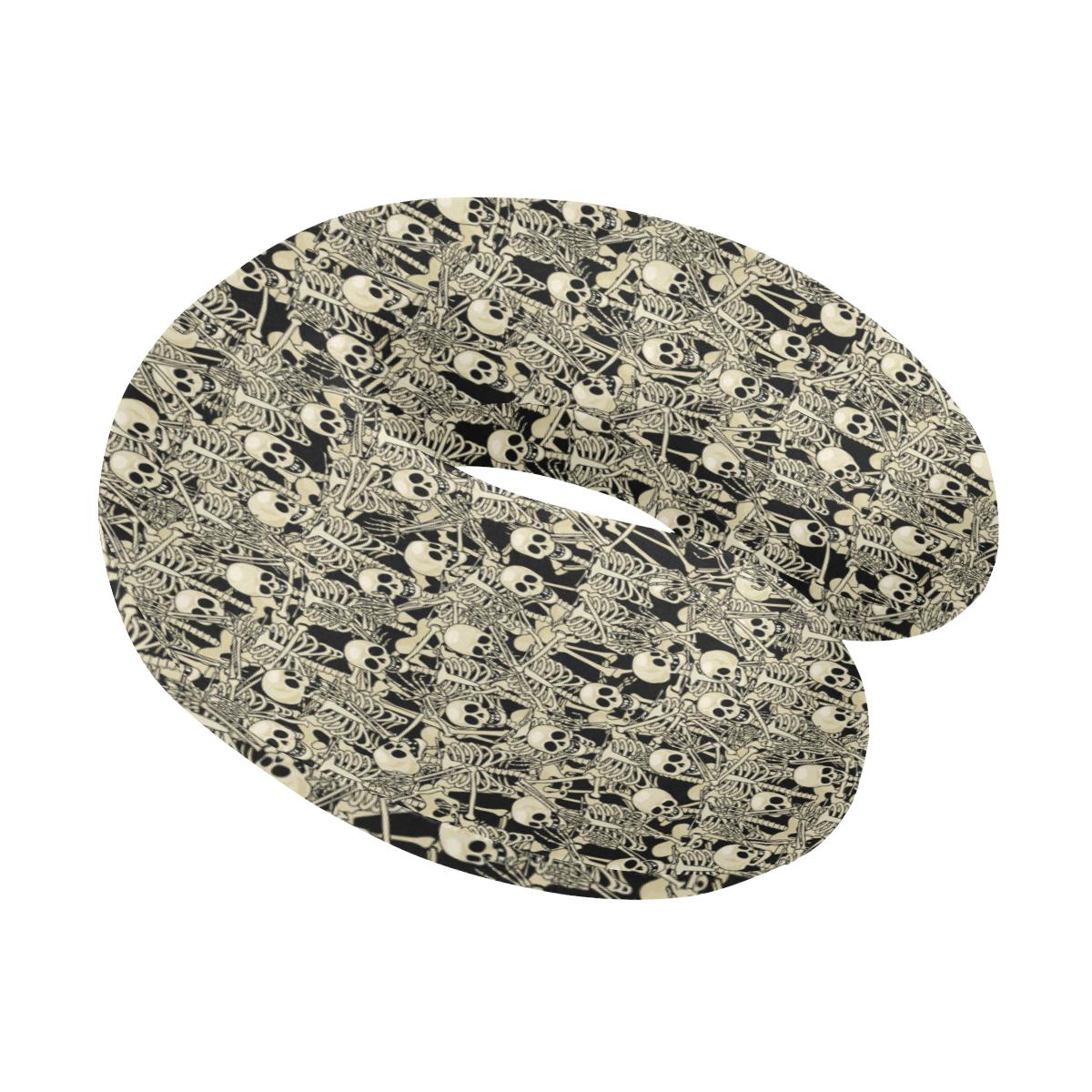 Skeleton Design Print U-Shaped Travel Neck Pillow-JTAMIGO.COM