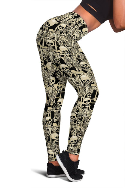 Skeleton Design Print Women Leggings