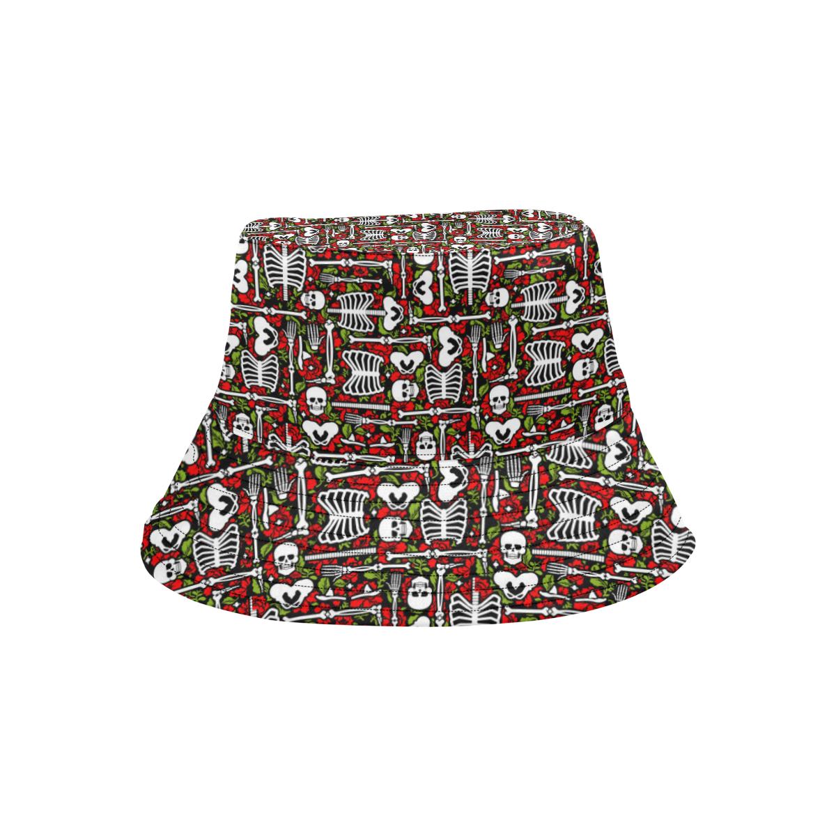Skeleton Pattern Print Unisex Bucket Hat