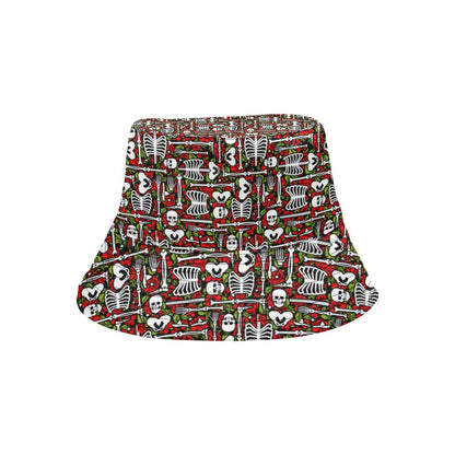 Skeleton Pattern Print Unisex Bucket Hat