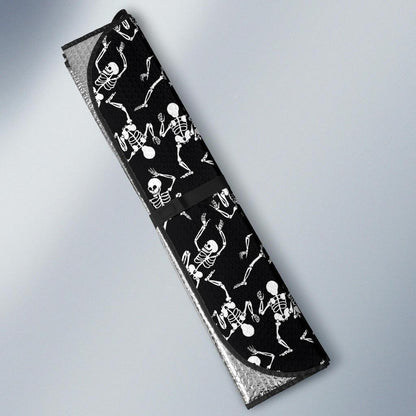 Skeleton Style Print Car Sun Shade For Windshield