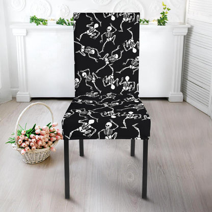Skeleton Style Print Dining Chair Slipcover-JTAMIGO.COM
