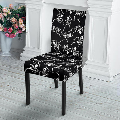 Skeleton Style Print Dining Chair Slipcover-JTAMIGO.COM