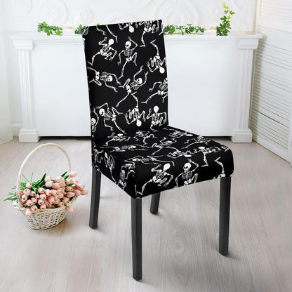 Skeleton Style Print Dining Chair Slipcover-JTAMIGO.COM