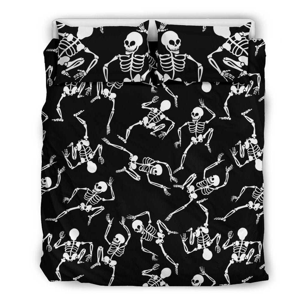 Skeleton Style Print Duvet Cover Bedding Set
