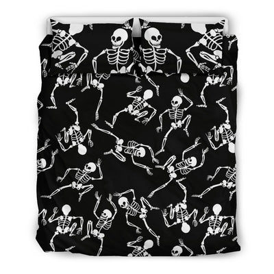 Skeleton Style Print Duvet Cover Bedding Set