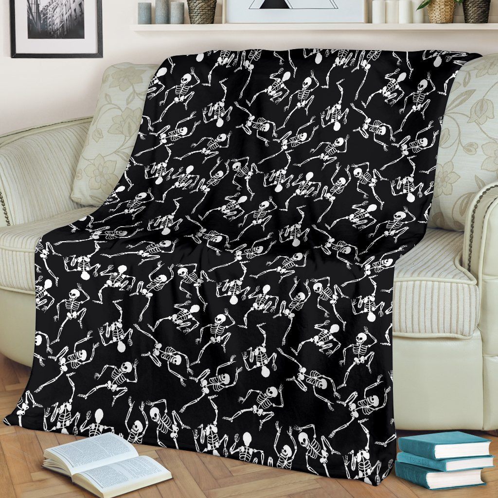 Skeleton Style Print Fleece Blanket