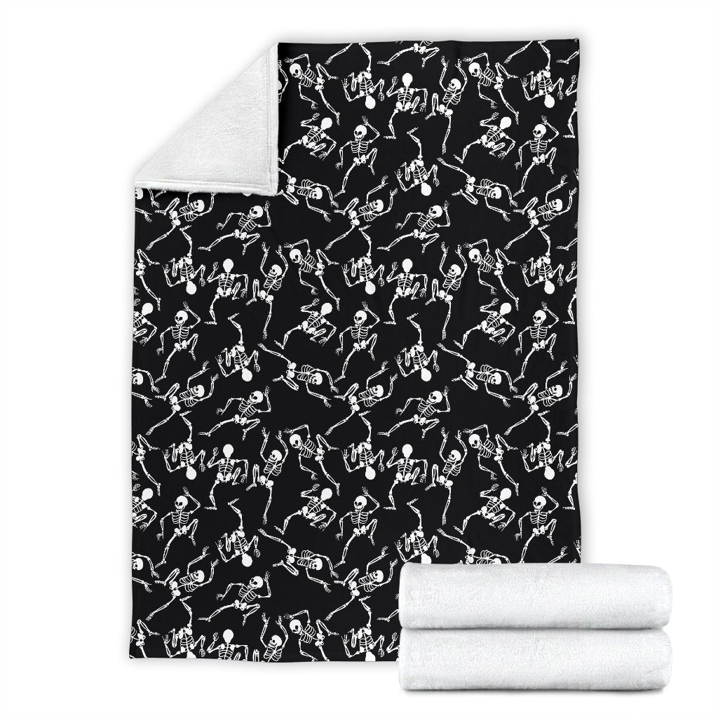 Skeleton Style Print Fleece Blanket