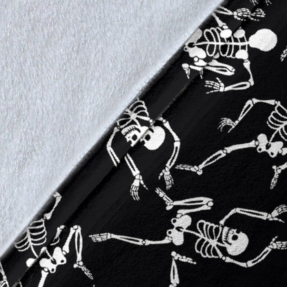 Skeleton Style Print Fleece Blanket