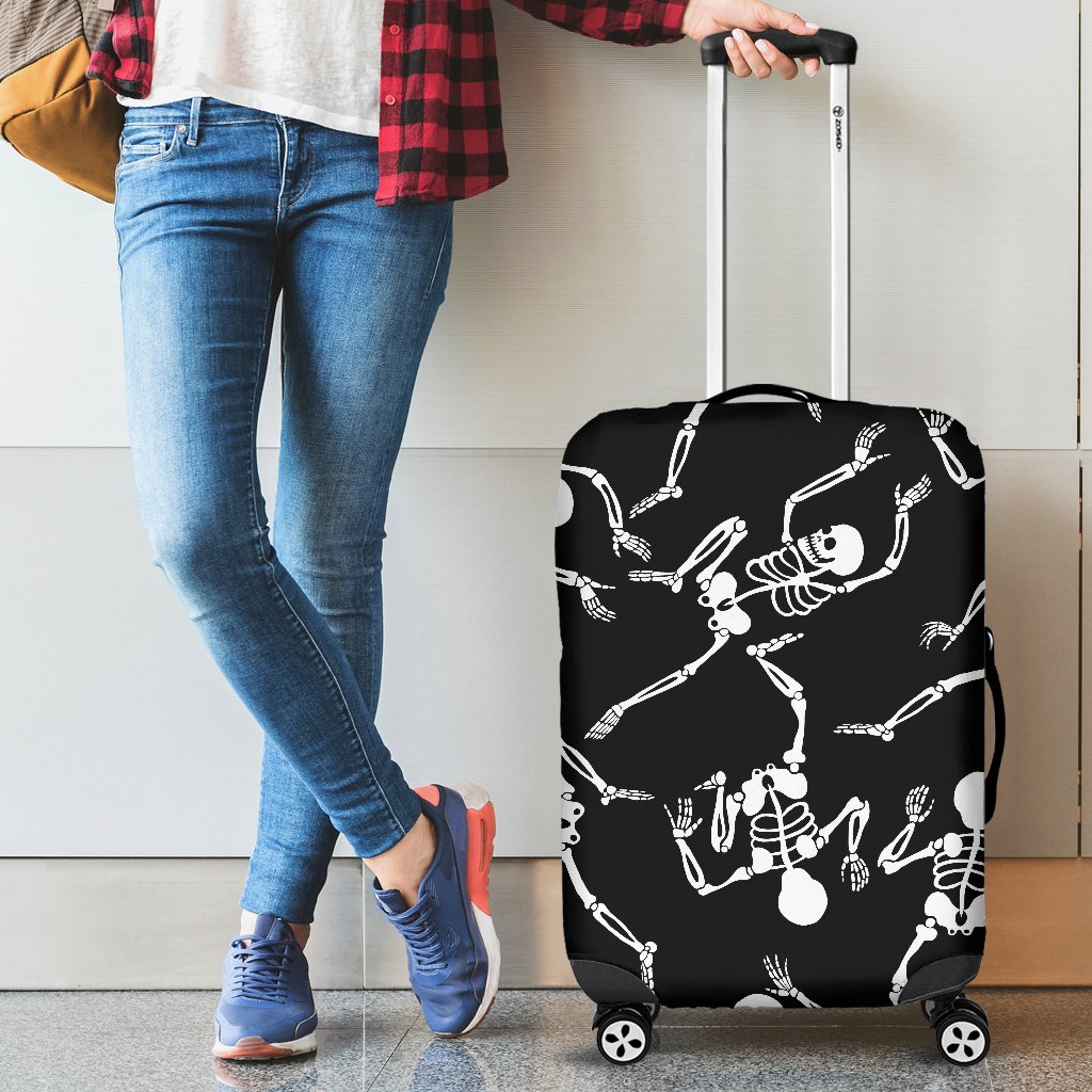 Skeleton Style Print Luggage Cover Protector
