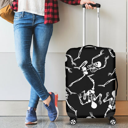 Skeleton Style Print Luggage Cover Protector