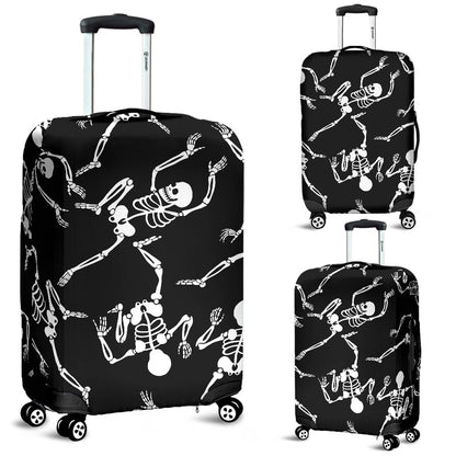 Skeleton Style Print Luggage Cover Protector
